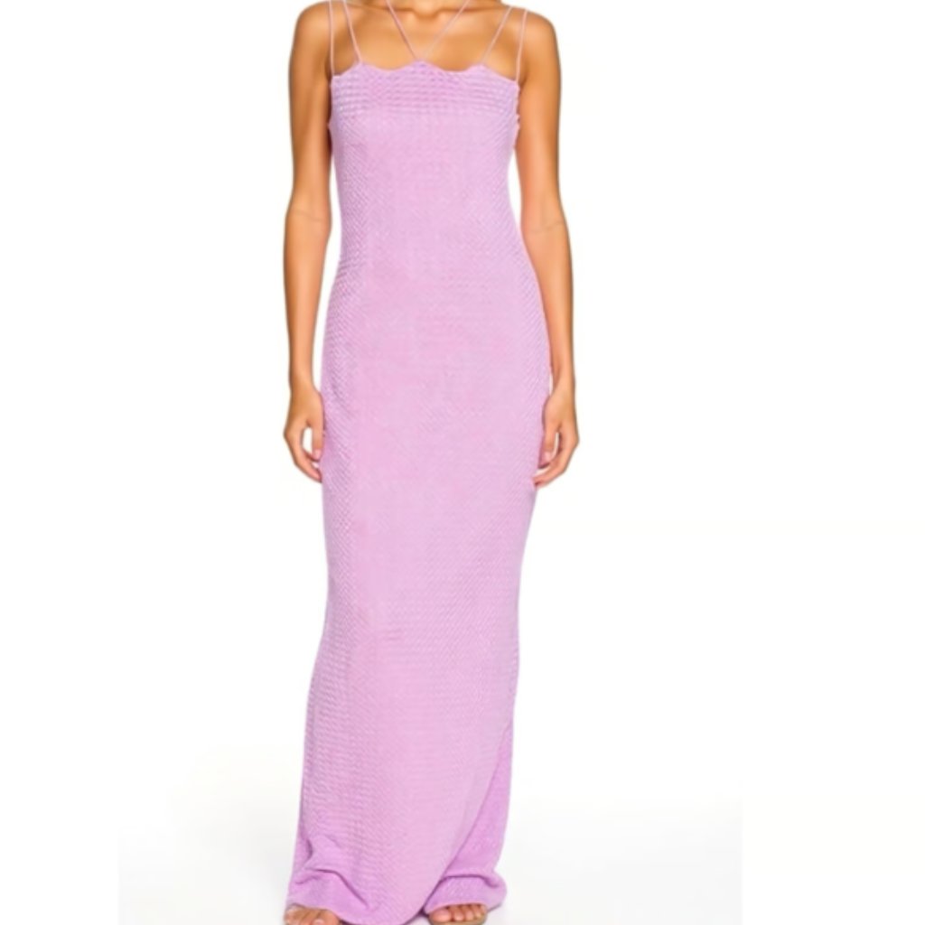 Camila Coelho Lavender Angie Maxi Dress Size L Nwt